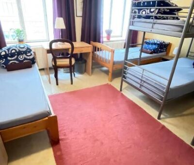 Private room for 4 guests, furniture, large windows